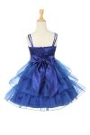girls tiered ruffle dress in blue berry